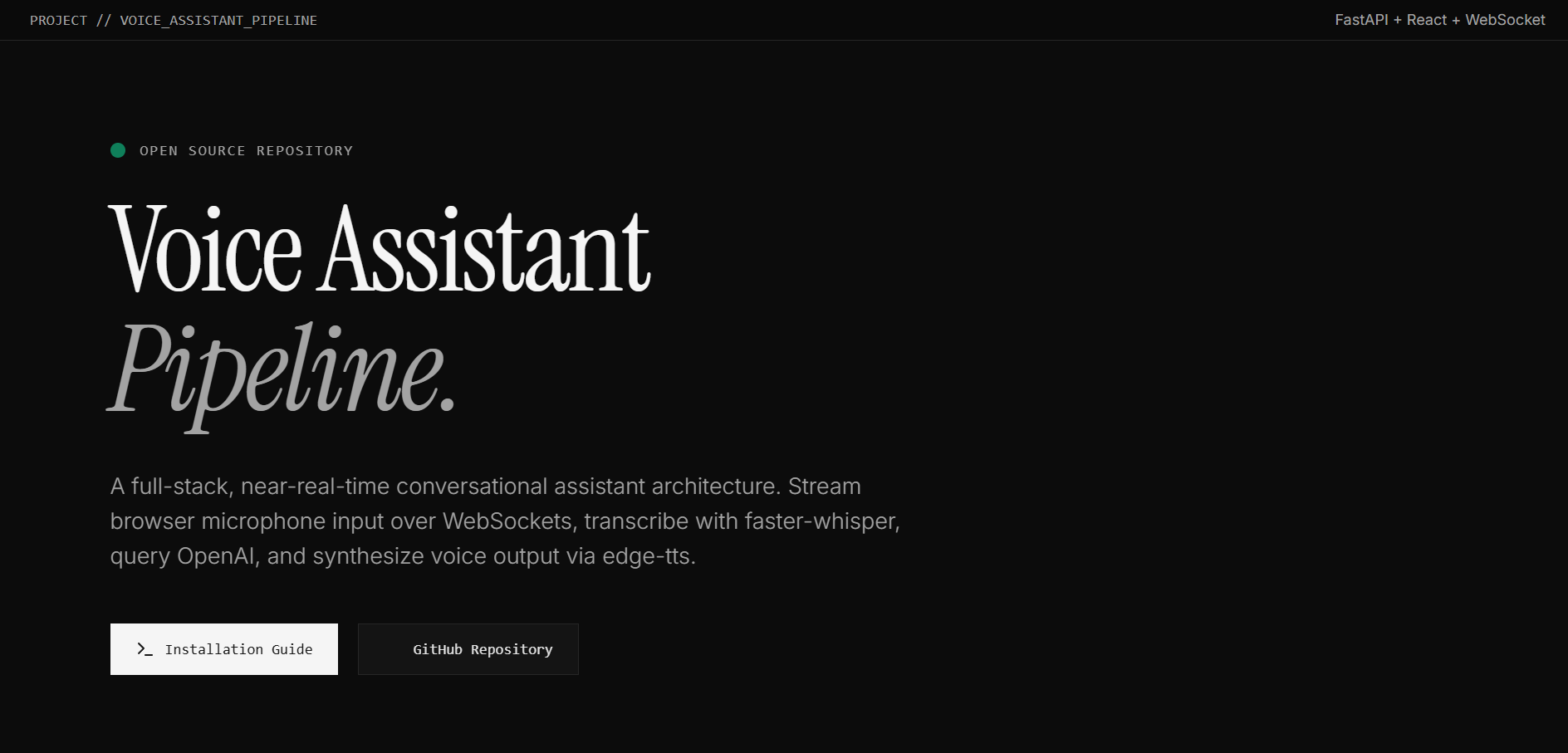 Voice Assistant Pipeline illustration